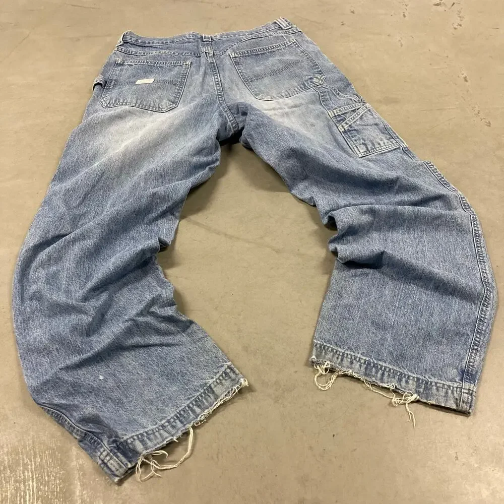 vintage baggy old navy cargo painter carpenter jeans 34x34